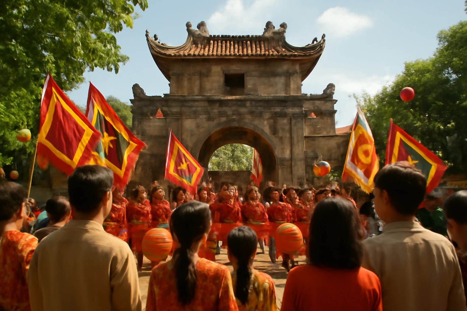 Hội Gióng ở đền Phù Đổng và đền Sóc: diễn xướng đánh giặc Ân, các vai trong hội và đi xem cho đúng mực