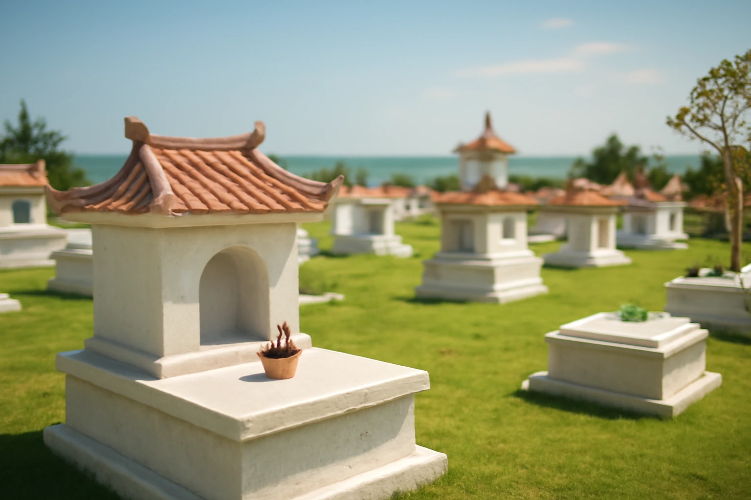 Tục chạp mả của người miền Trung: cả họ sửa sang mộ phần tháng Chạp, cúng ở nhà thờ họ và giữ nếp đoàn tụ